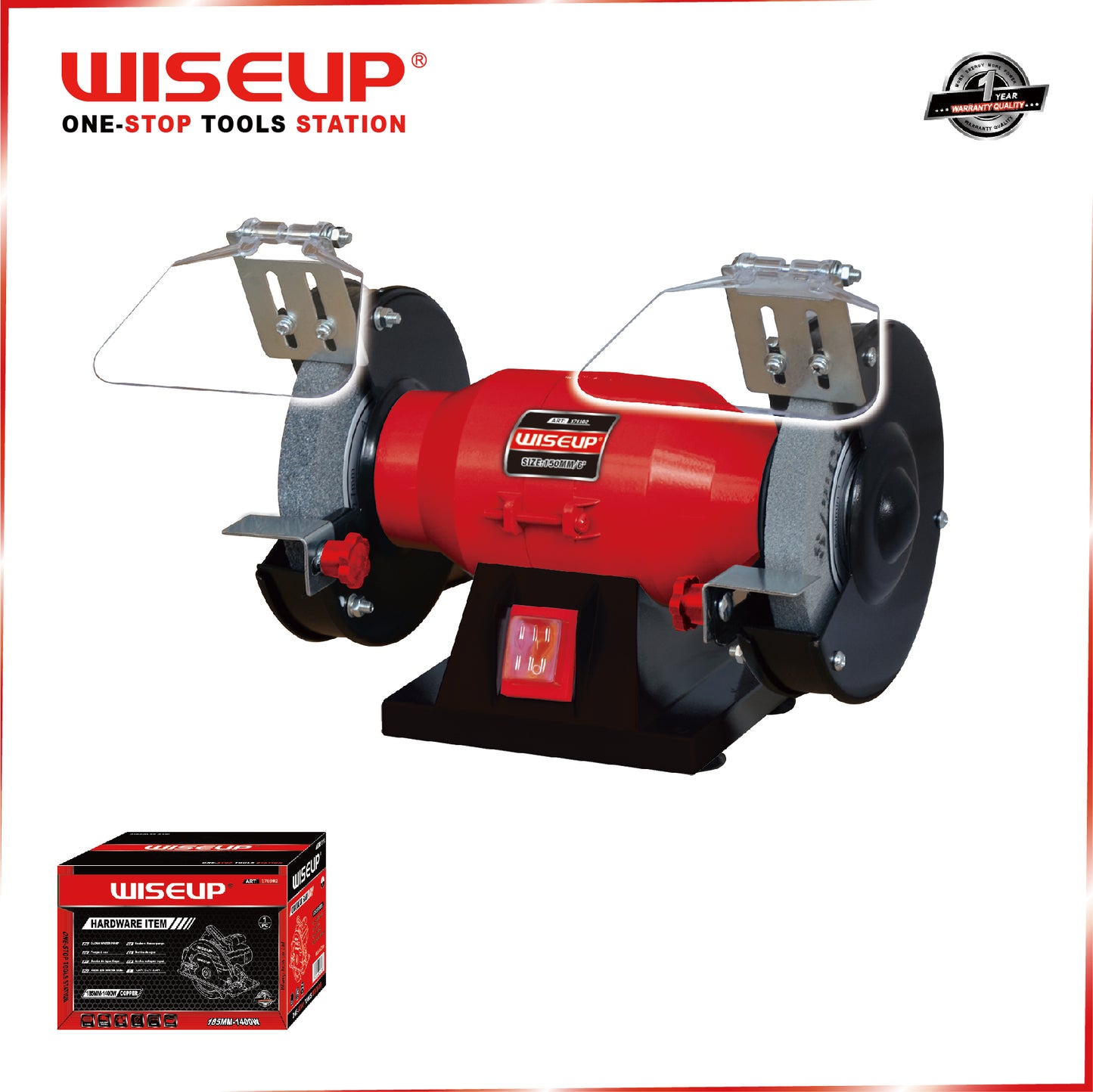 WISEUP BENCH GRINDER 6" 200 W