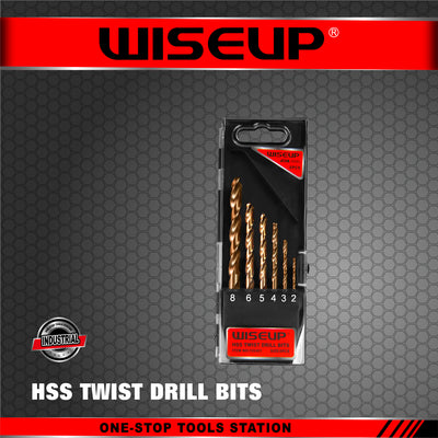 WISEUP DRILL BIT SET HSS 6 PCS (2-8 MM)