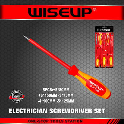 WISEUP SCREW DRIVER SET 5 PCS INSULATED