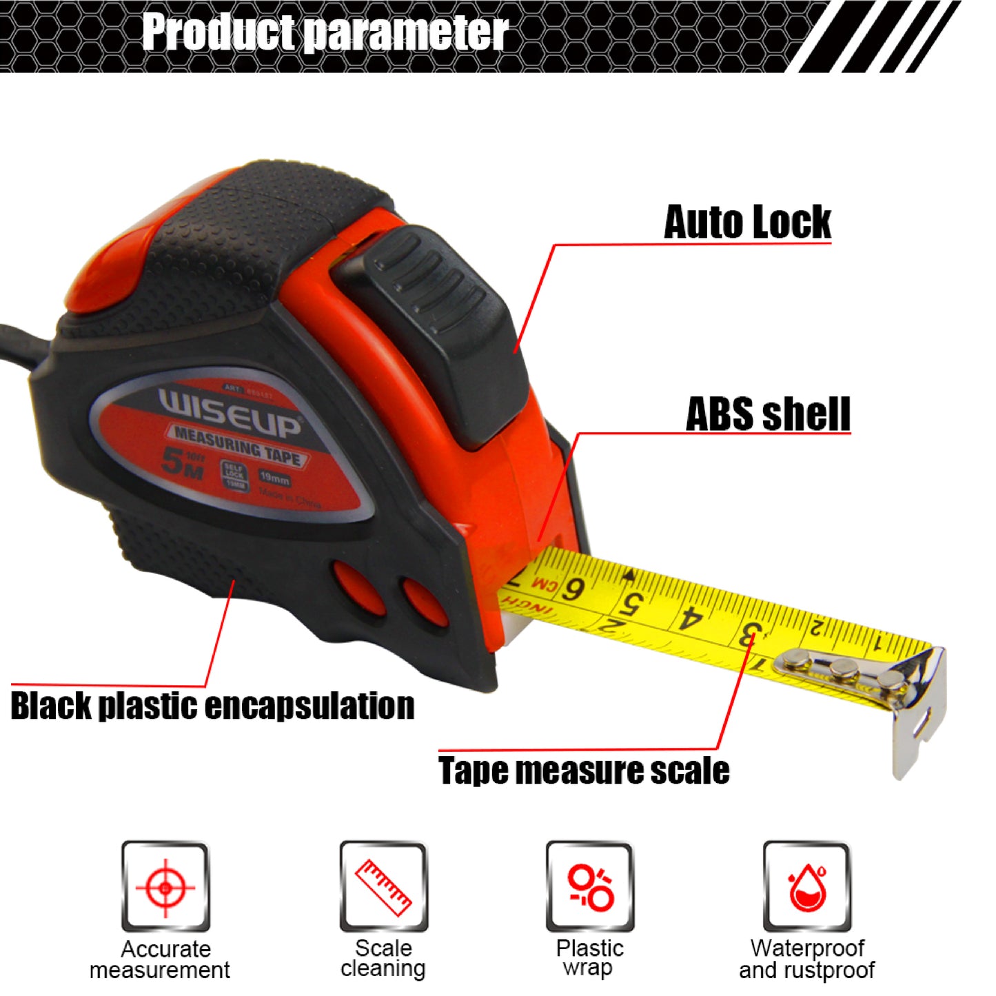 WISEUP MEASUREING TAPE RUBBER COVER