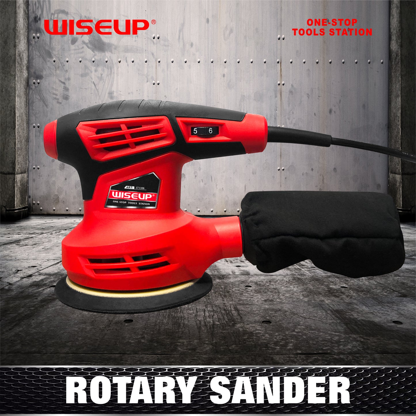 WISEUP ROTARY SANDER 125 MM 280W