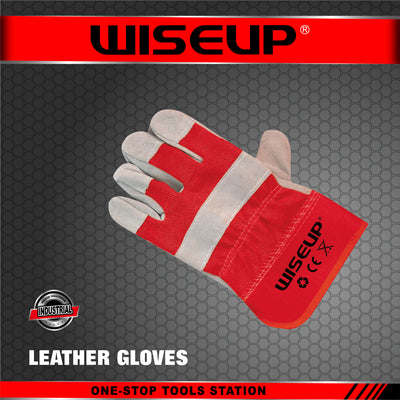 WISEUP SAFETY GLOVES 10.5" LEATHER