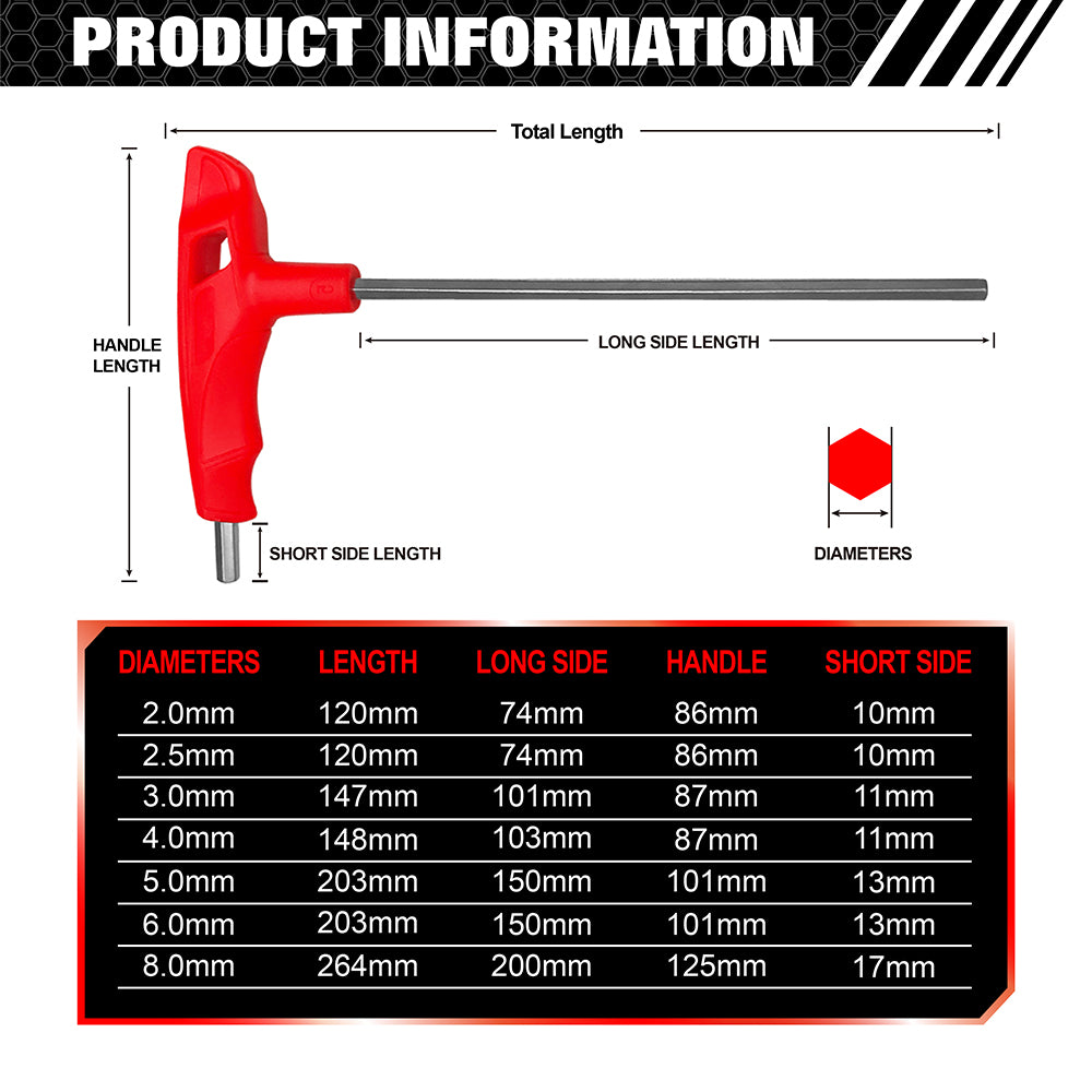 WISEUP T TYPE HEX KEY