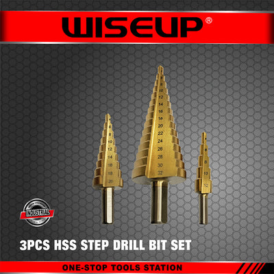 WISEUP STEP DRILL BIT SET ( 3 PCS )