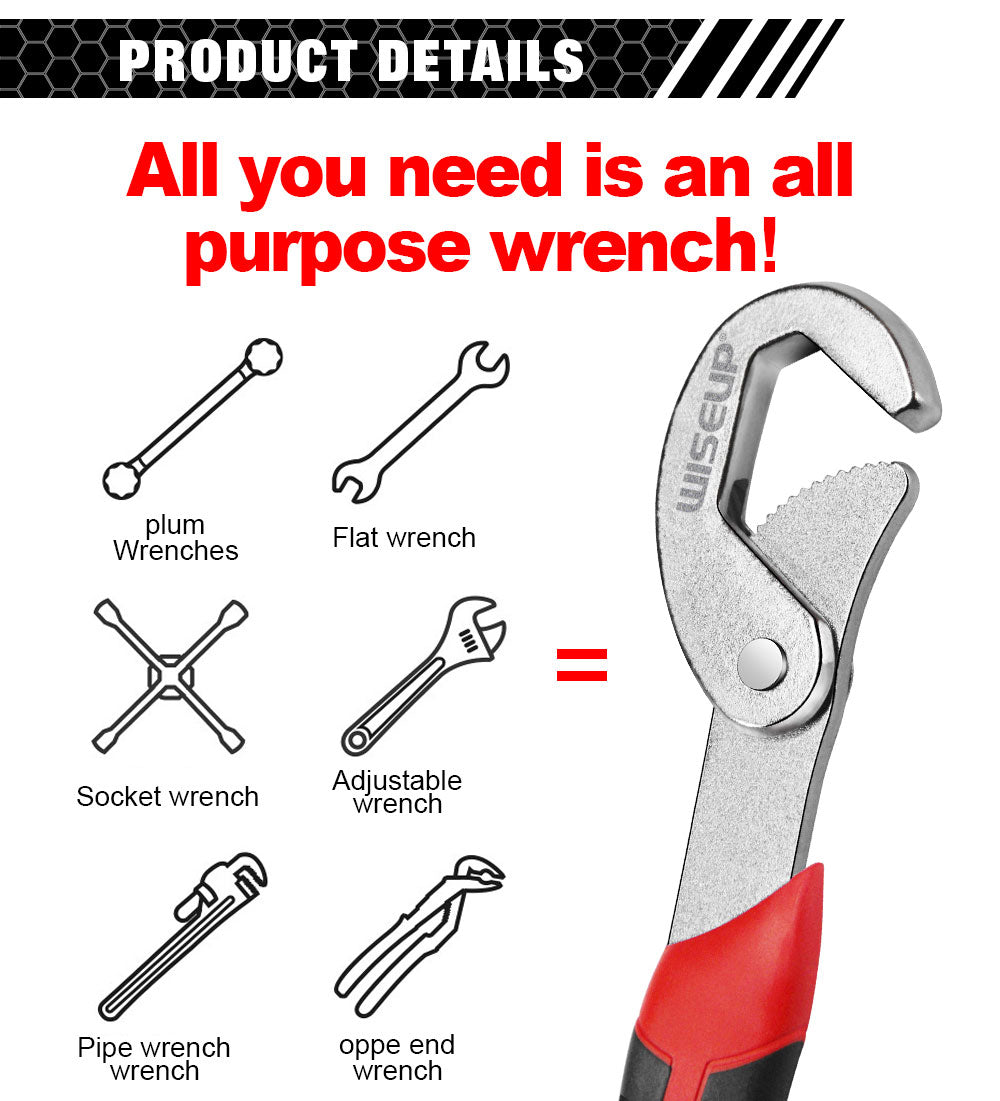 WISEUP UNIVERSAL WRENCH SET 2 PCS