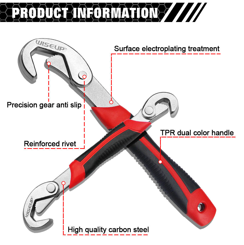 WISEUP UNIVERSAL WRENCH SET 2 PCS